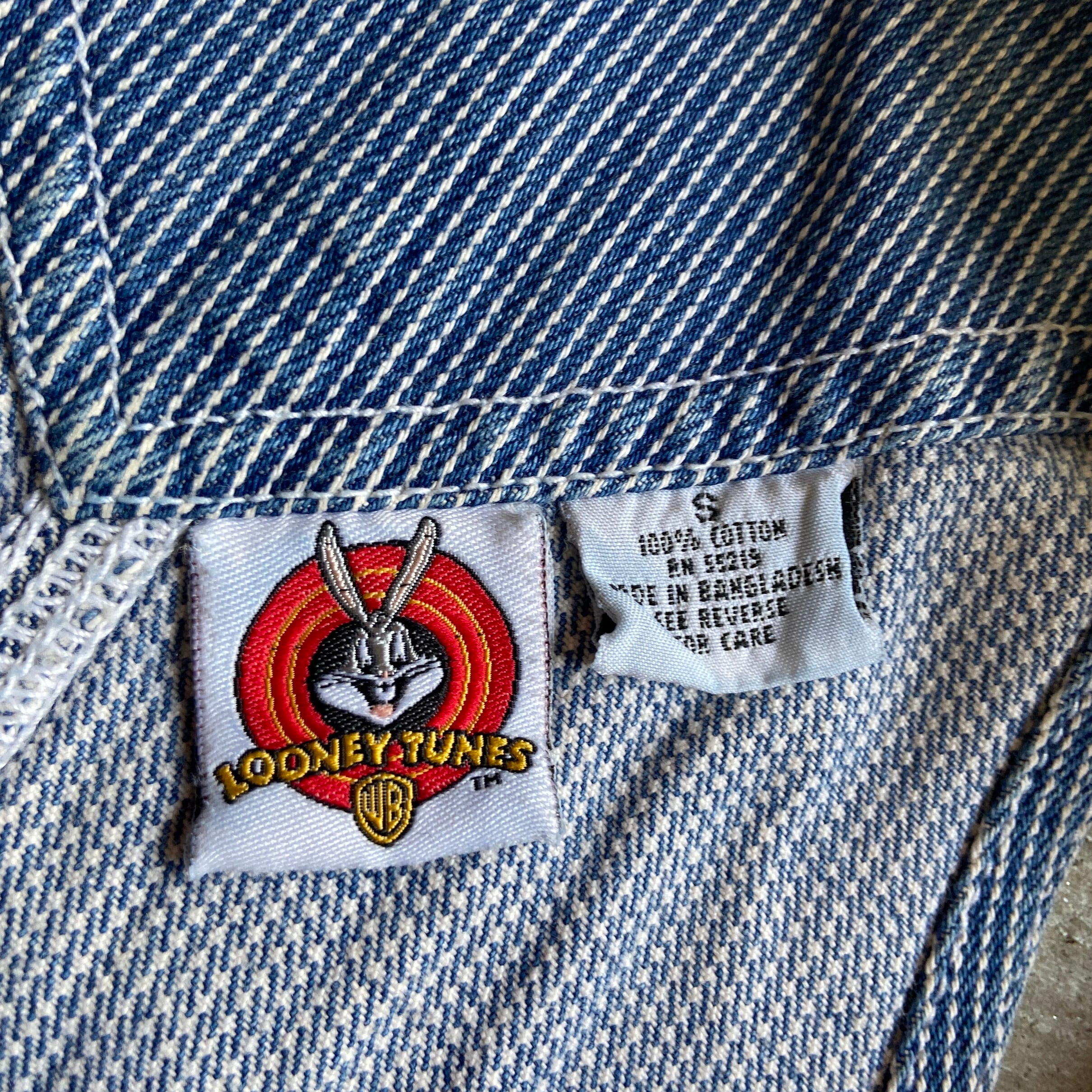 90s'ビンテージLONEY TUNES刺繍オーバーオール 1990s Looney Tunes Short Overalls – The Vintage Twin
