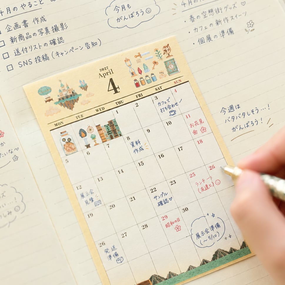 カレンダーシール2027《空想街雑貨店》