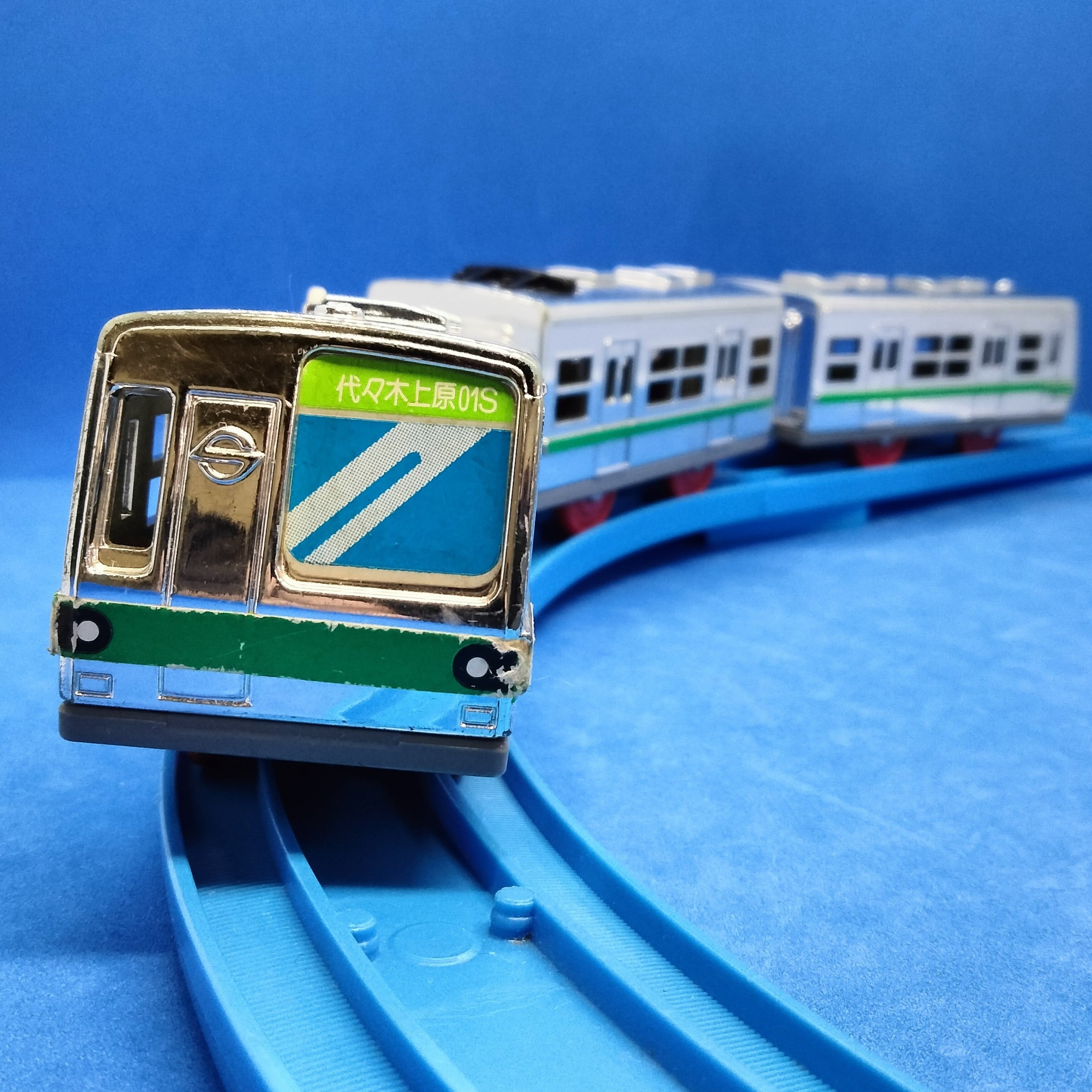 プラレール　103系　緑の通勤電車　前スイッチ　当時物