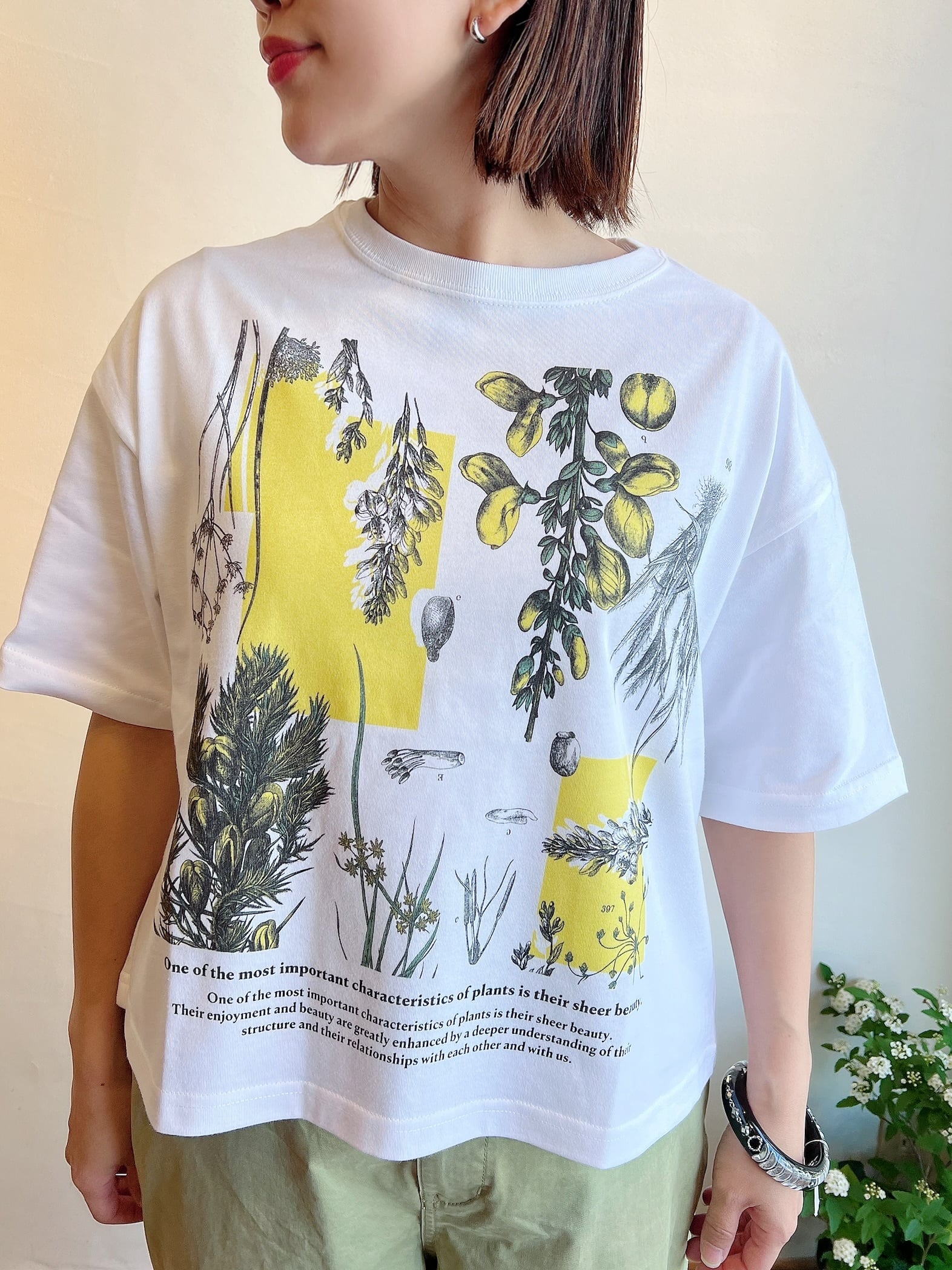 manipuri / SHORT SLEEVE T-SHIRT S【ボタニカル】 | anouk