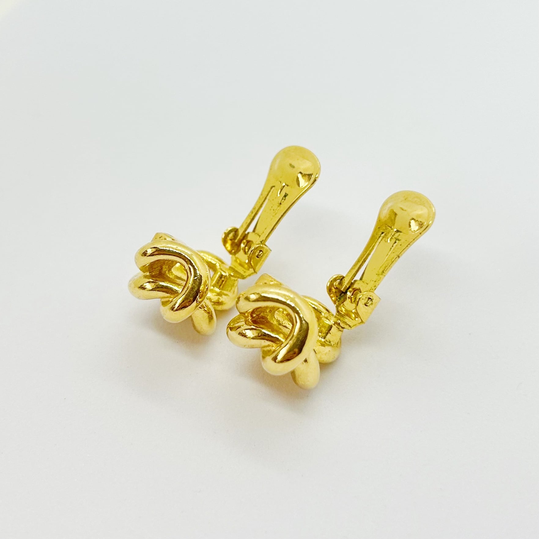 E5376】Christian Dior chain design earrings/クリスチャンディオール