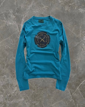 "Junior GAULTIER 89AW" scissors clock print t-shirt