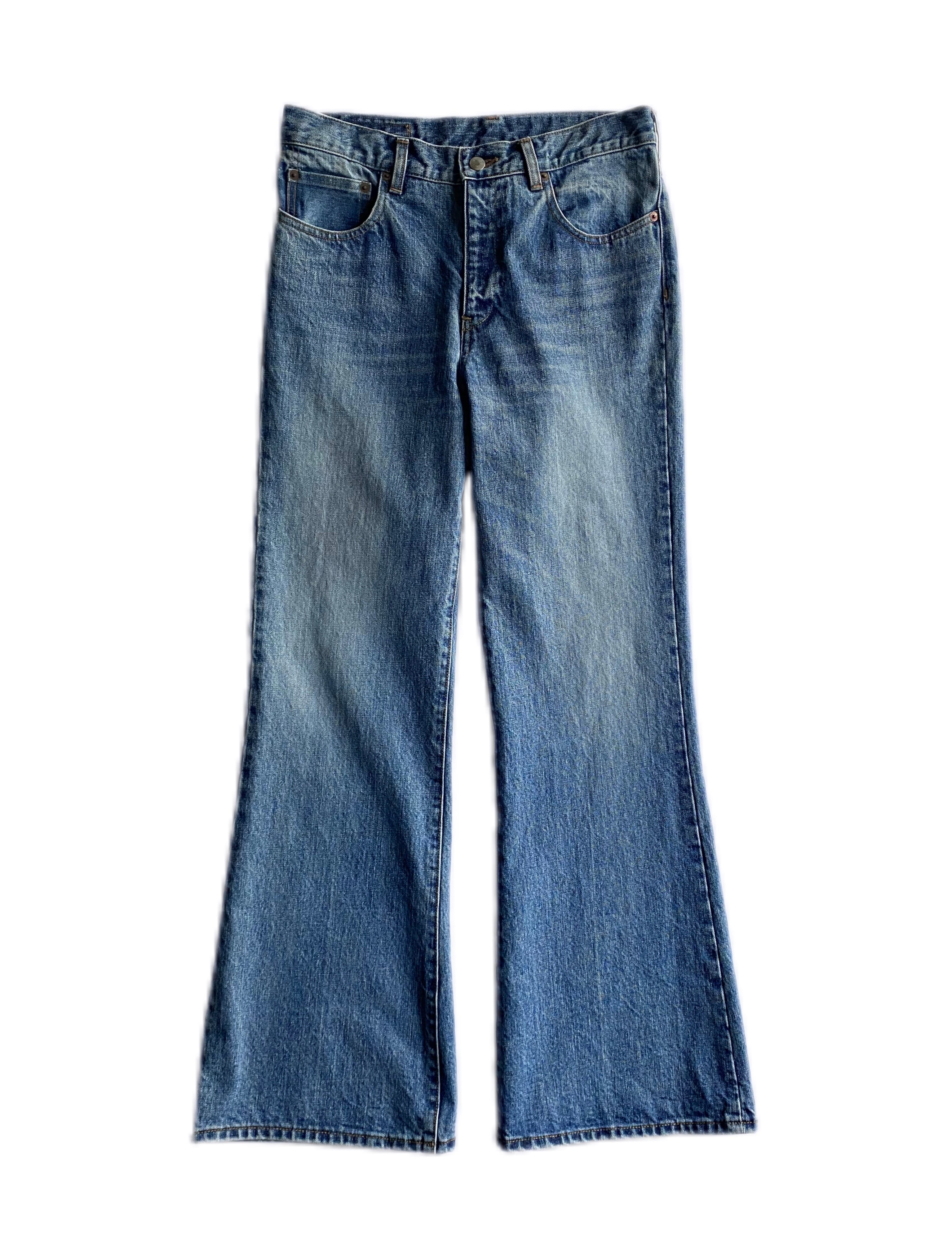 GEN IZAWA / Flare denim pants (used-wash) | TUNAGI JAPAN GEN IZAWA / Flare denim pants (used-wash) | TUNAGI JAPAN