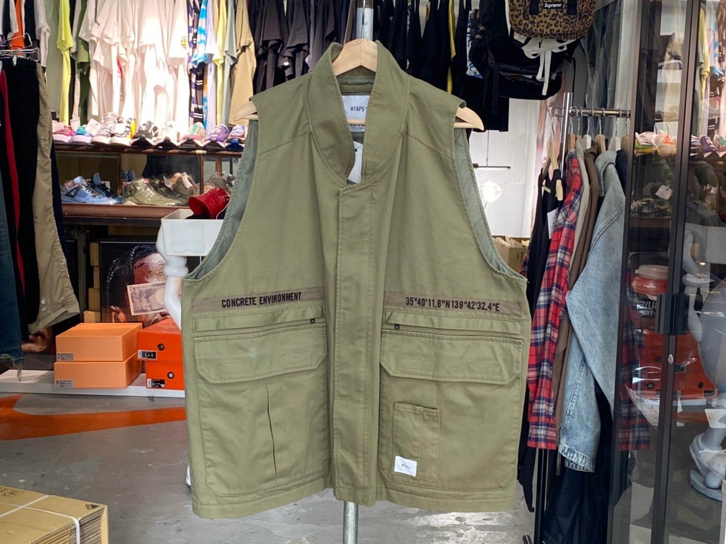ゲリラセール WTAPS 21SS REP VEST / COTTON. TWILL 04 OLIVE DRAB 