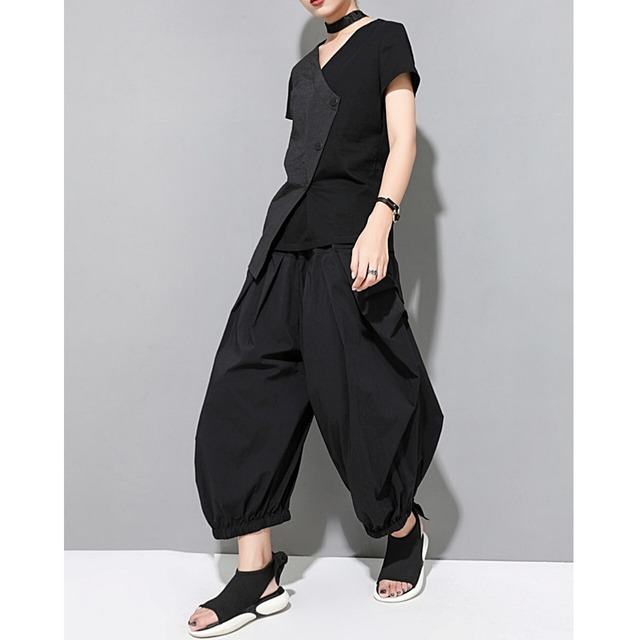 Asymmetrical cache-coeur shirt C0237