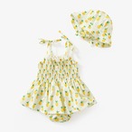 パイナップル柄のワンピース風ロンパース