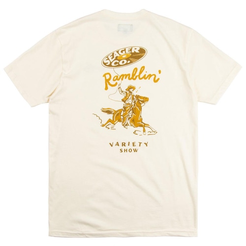 SEAGER #Ramblin Variety Show Tee Off-White