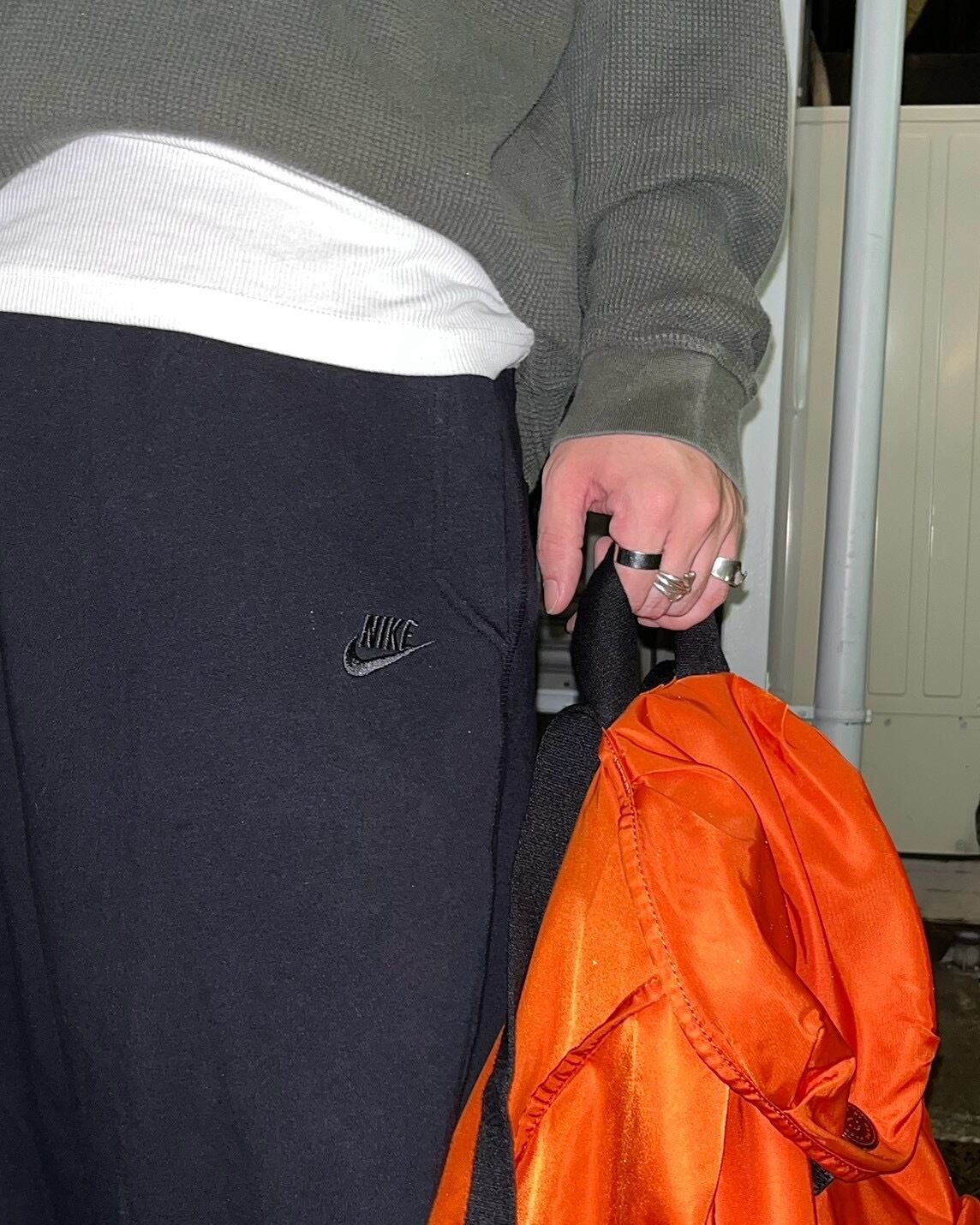 '08 NIKE Embroidery Logo Wide Sweat Pants