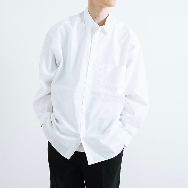 【REAL WORDS】HIGH COUNT BROAD CLOTH - OVERSIZED REGULAR SHIRTS:ハイカウントブロード - オーバーサイズレギュラーシャツ