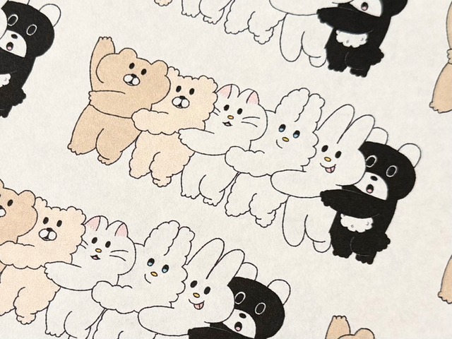 BB BEAR PAPER _ なかよし６匹