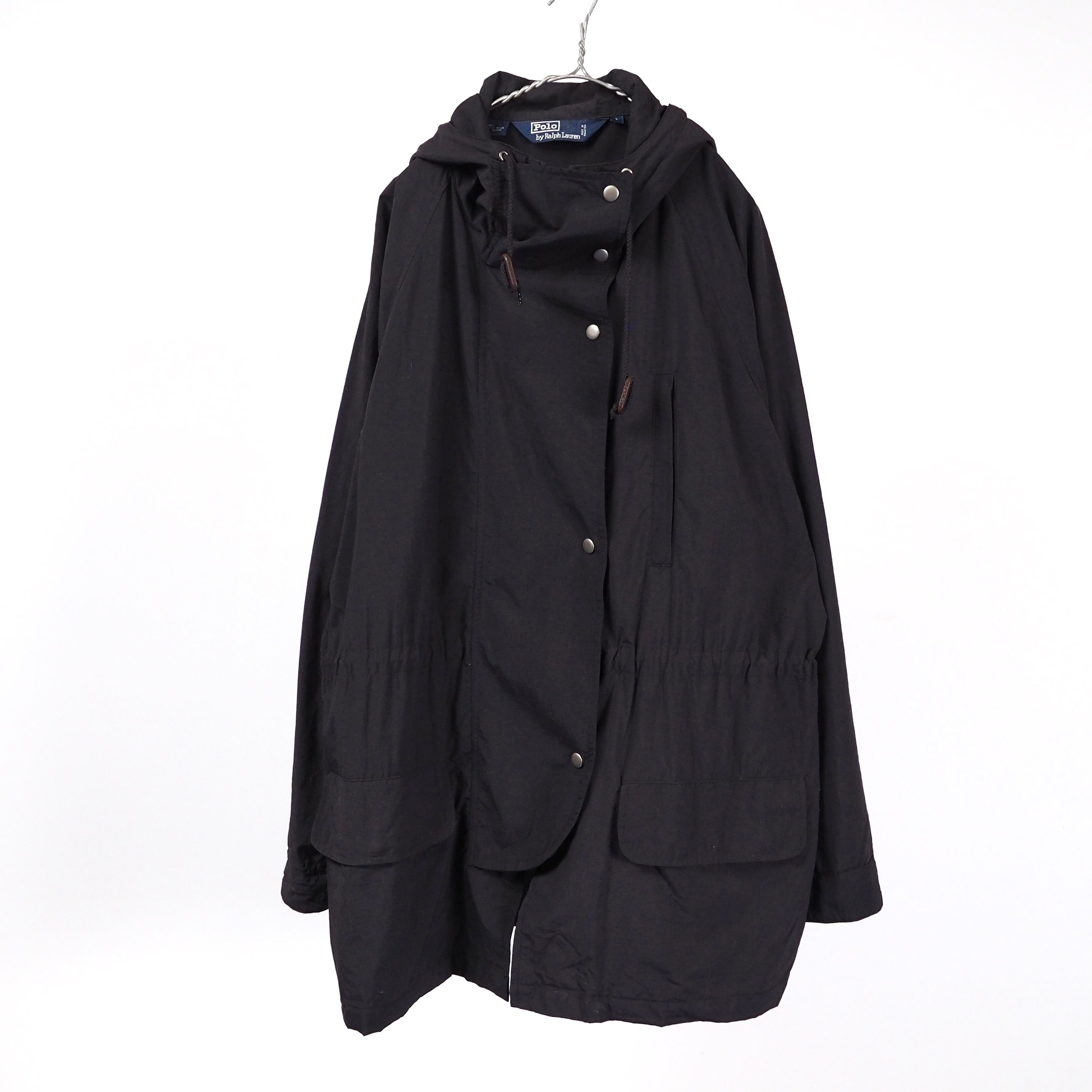 Polo by Ralph Lauren nylon hooded field coat black L