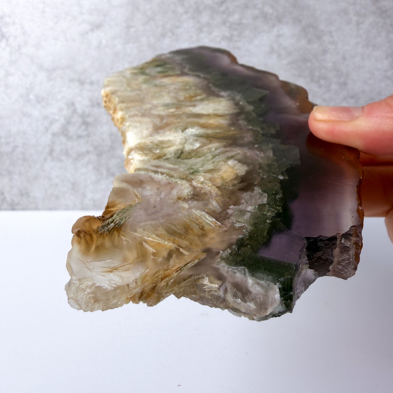 フローライト・パイライト スラブ * Fluorite * 天然石