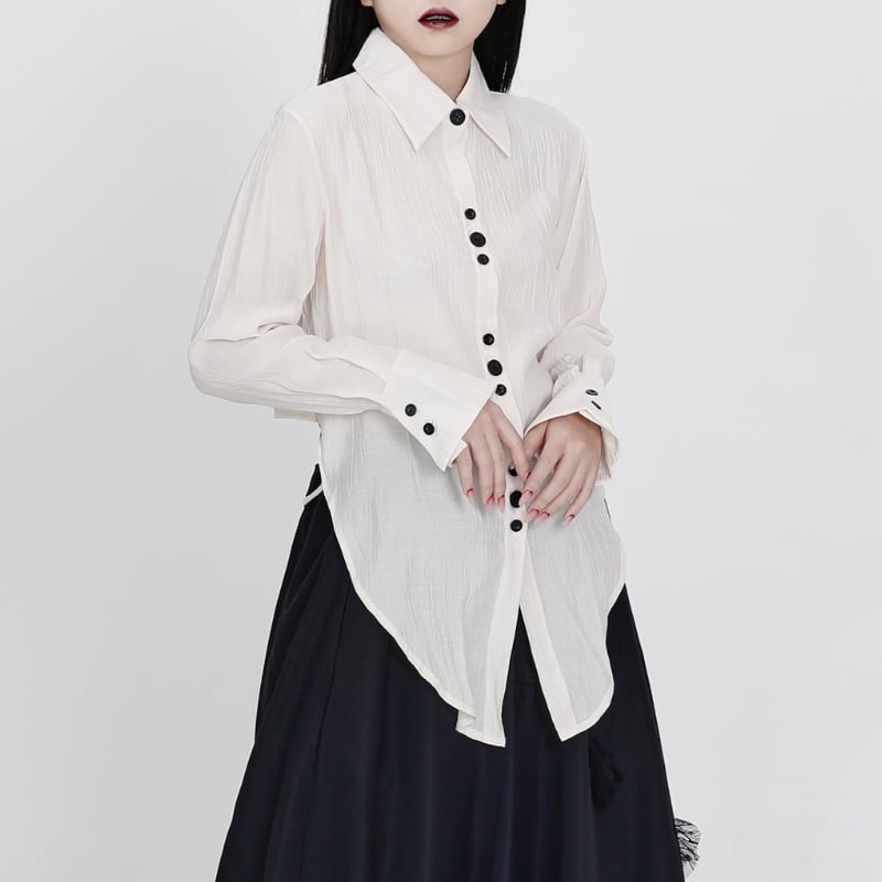 アシンメトリーバックリボンブラウス BL0429