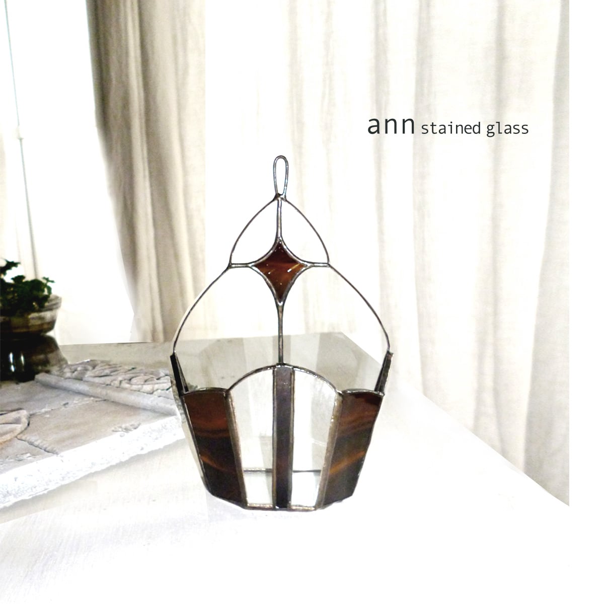 ステンドグラス壁掛け小物入れ-1 | ann stained glass