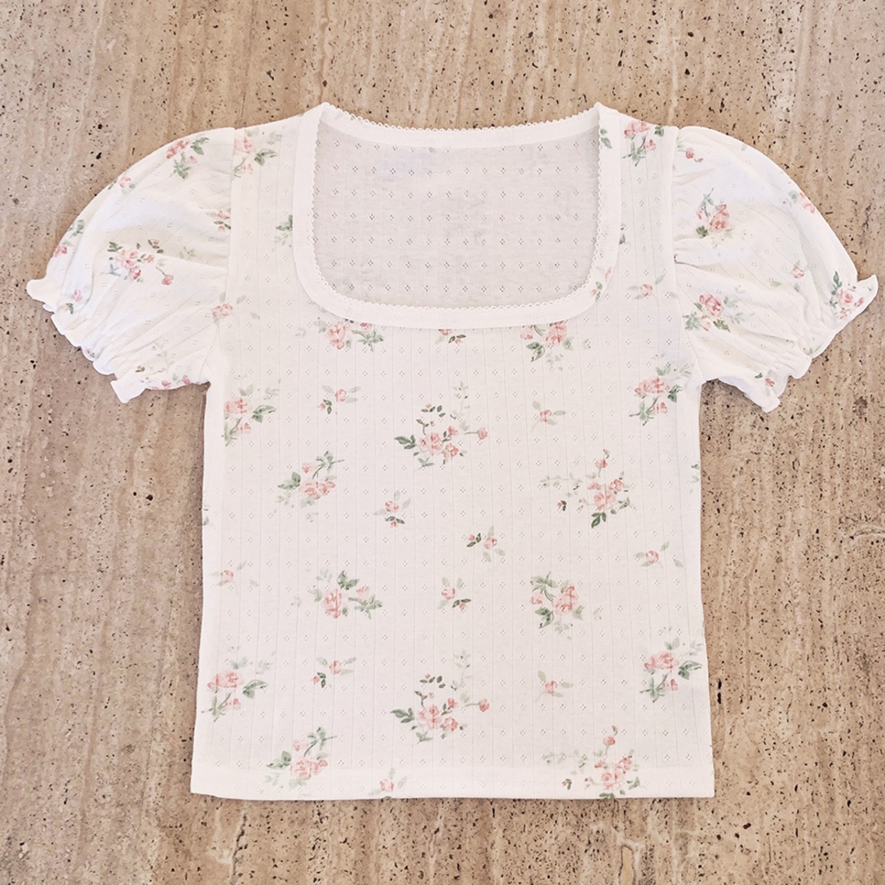 ローズパターンTシャツ LK1370