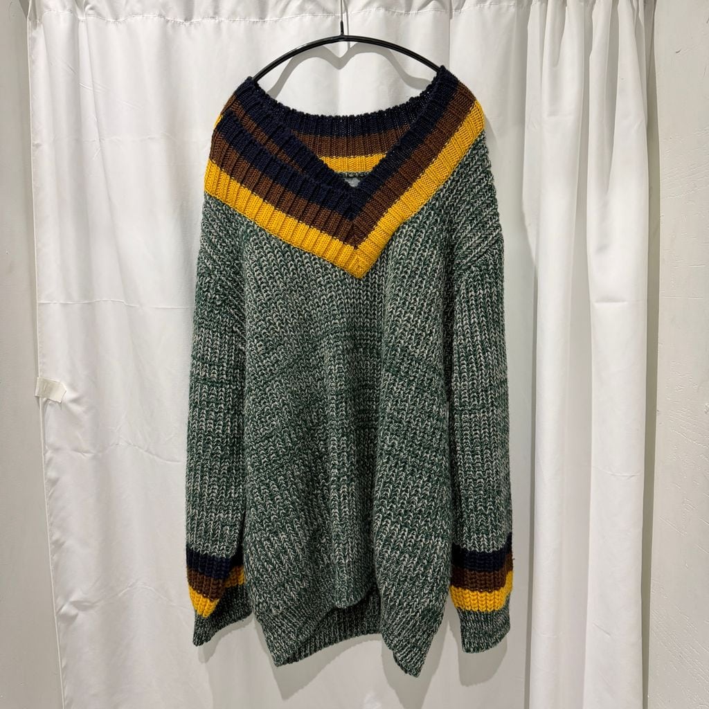 お*み様 kolor BEACON 21aw ニット 21WBM-N01331 kolor BEACON カラービーコン 21AW Mixed Knit V neck Vネックニット