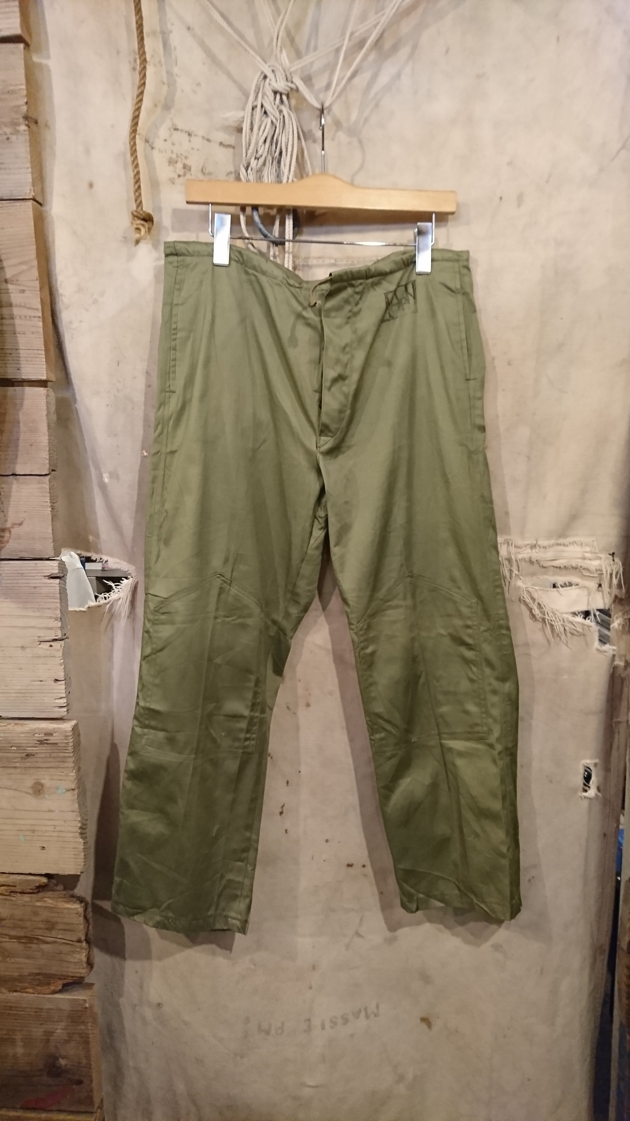 "ROUMANIA MILITARY EASY WORK PANTS" DEAD STOCK ⑳