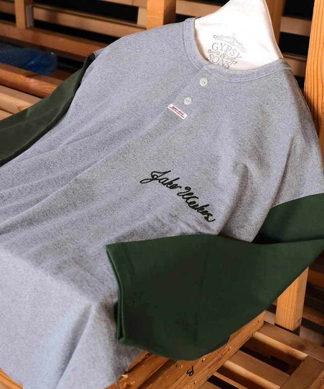 TWO TONE E/D HENRY 7/S TEE　ツートーン E/D ヘンリー 七分袖 Tシャツ　GS2449957