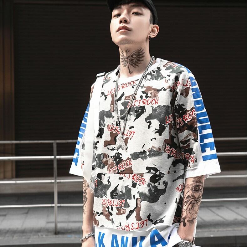 全1色 Tシャツ カットソー プリント カジュアル ストリート 