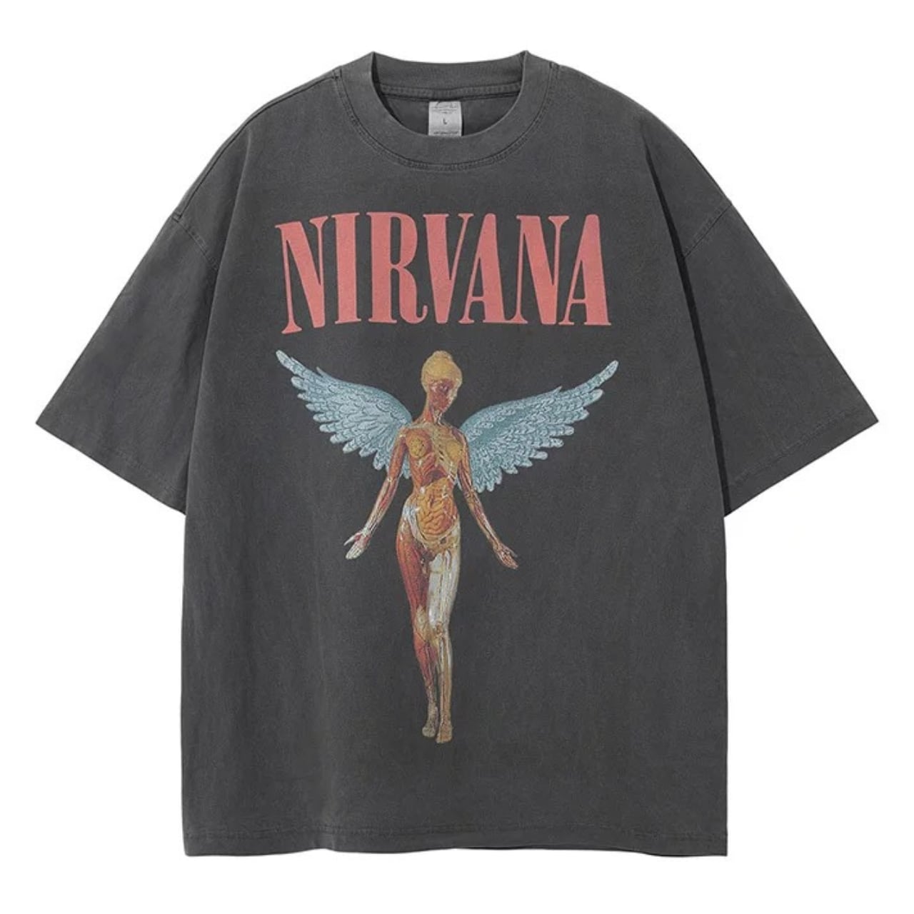 NIRVANA washed tee 2colors 00009