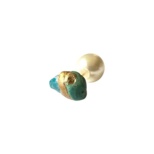 UNI.#0126  apatite × turquoise ピアス（片耳）