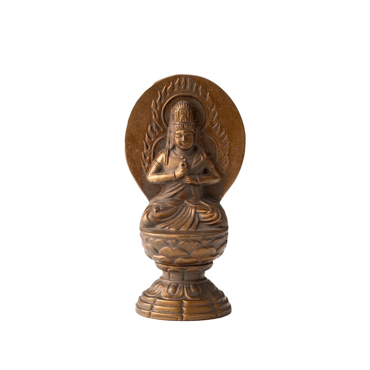 《申年・未年お守り本尊》大日如来(7cm/古美金)|銀雅堂