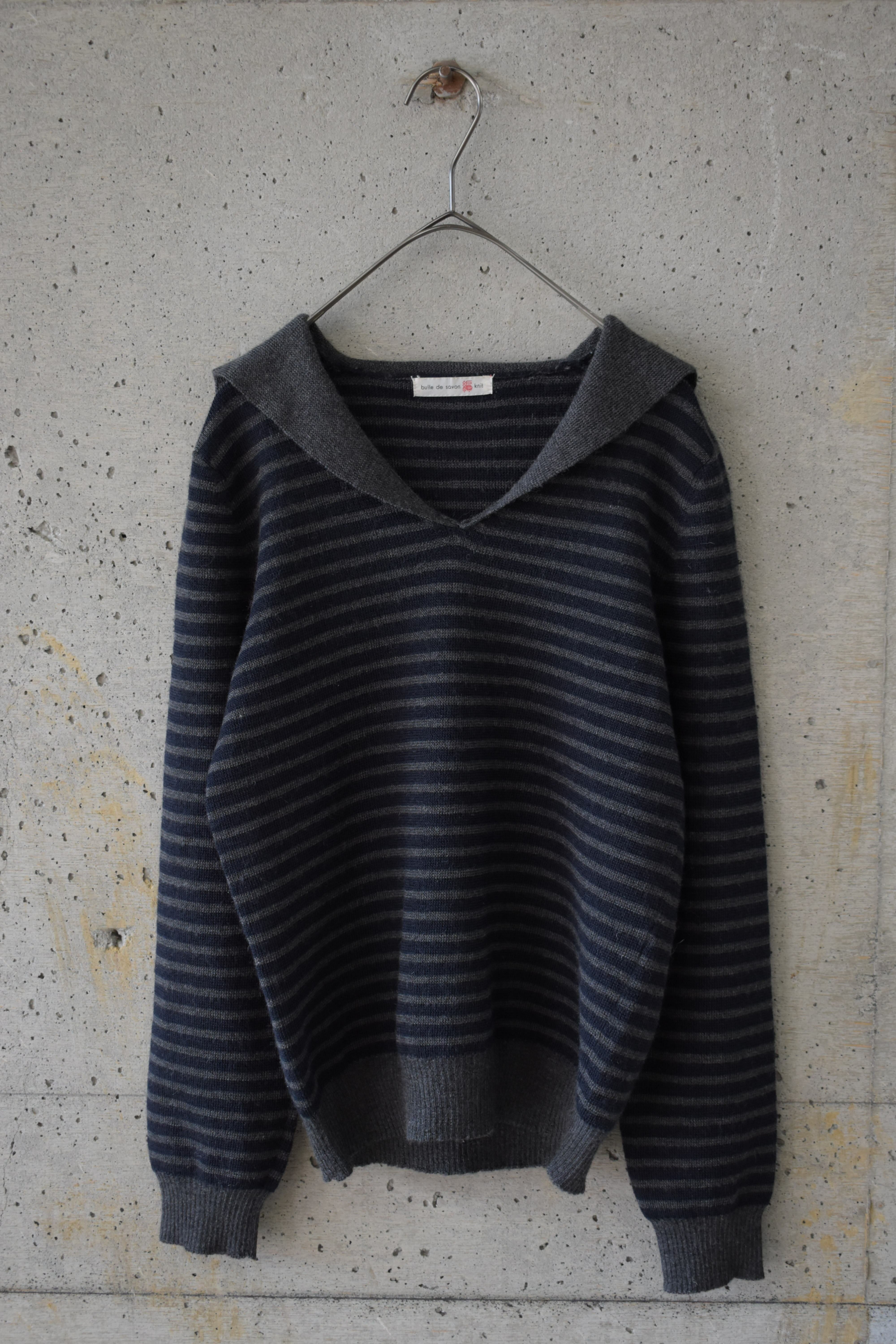 Sailor collar knit