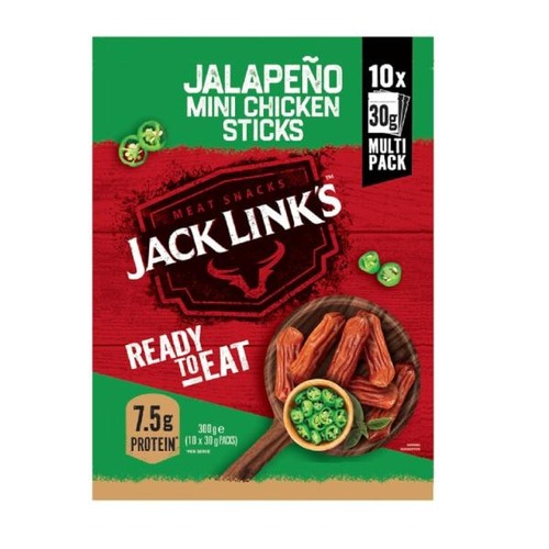 コストコ再販商品 ジャックリンクス チキン スティック ハラペーニョ味 10袋 x 30g
