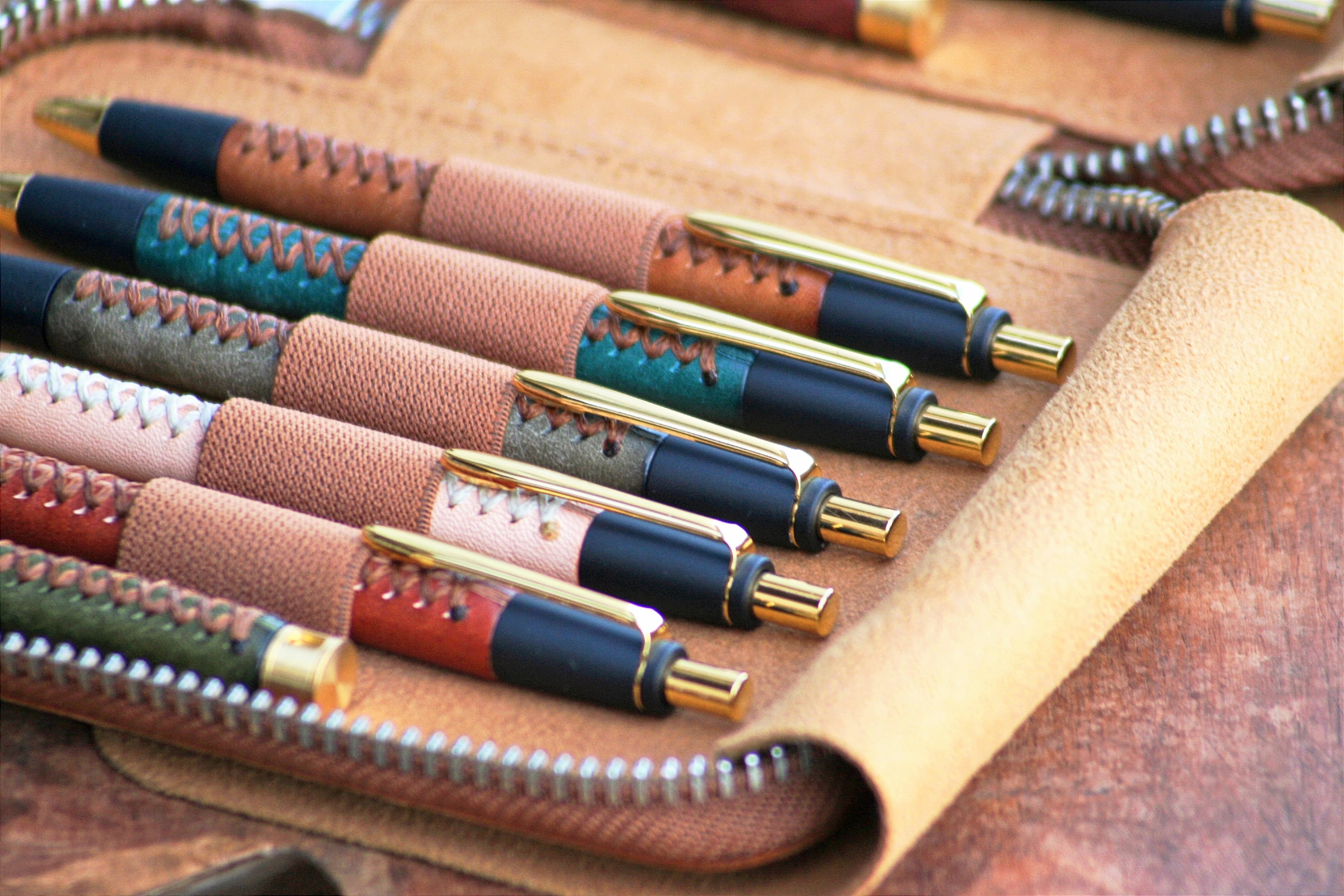 革軸ペン【ヌメ革 ナチュラル】 | Schicksal