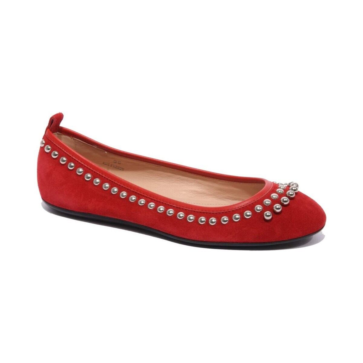 TOD'S トッズ レディース バレエシューズ スエード レッド