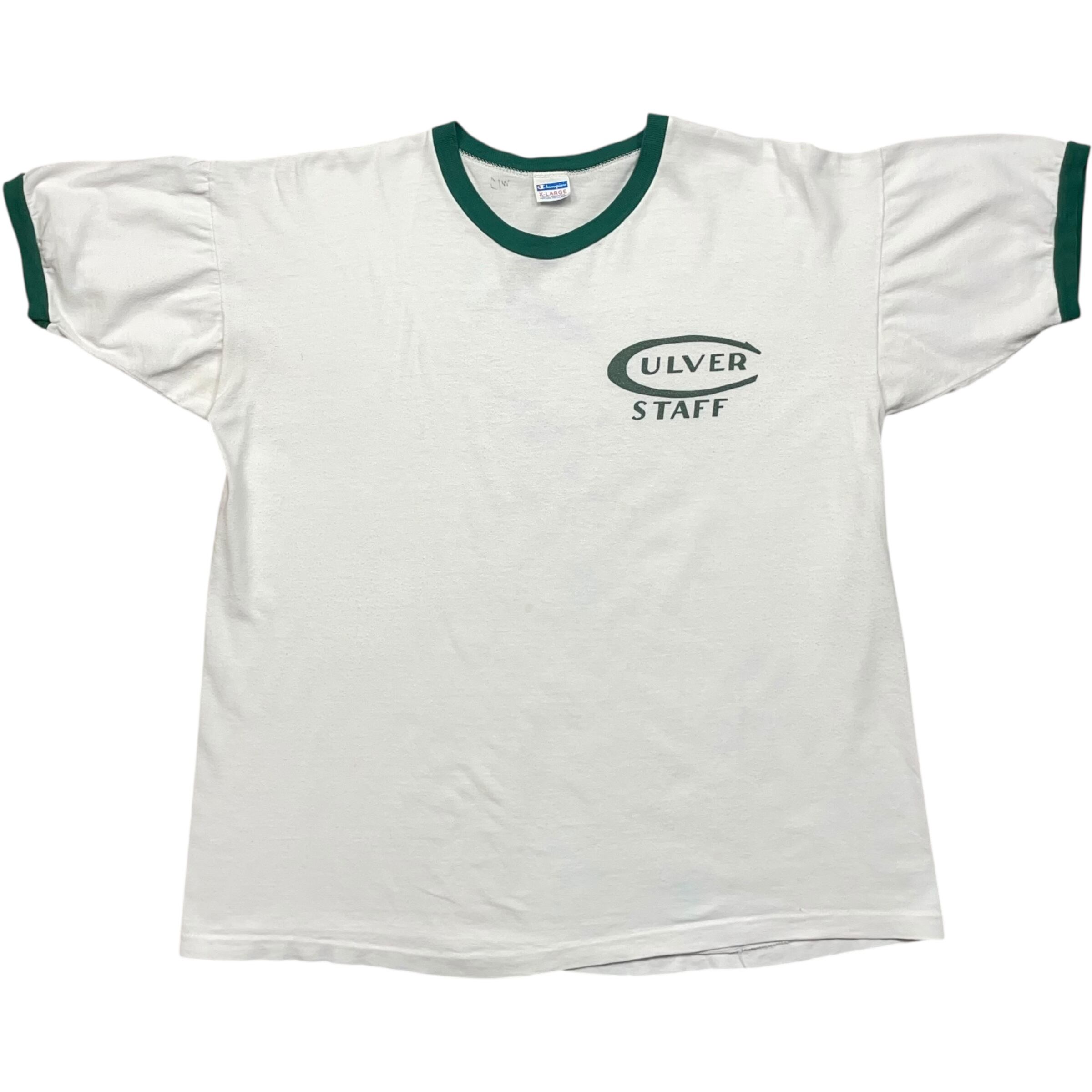 《XL》 champion チャンピオン リンガーTシャツ プリント トリコタグ USA製 70年代 vintage no.8346