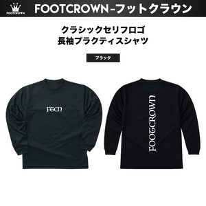 長袖プラクティスシャツ クラシックセリフロゴ 140〜5Lサイズ ポリエステル シンプルカラー