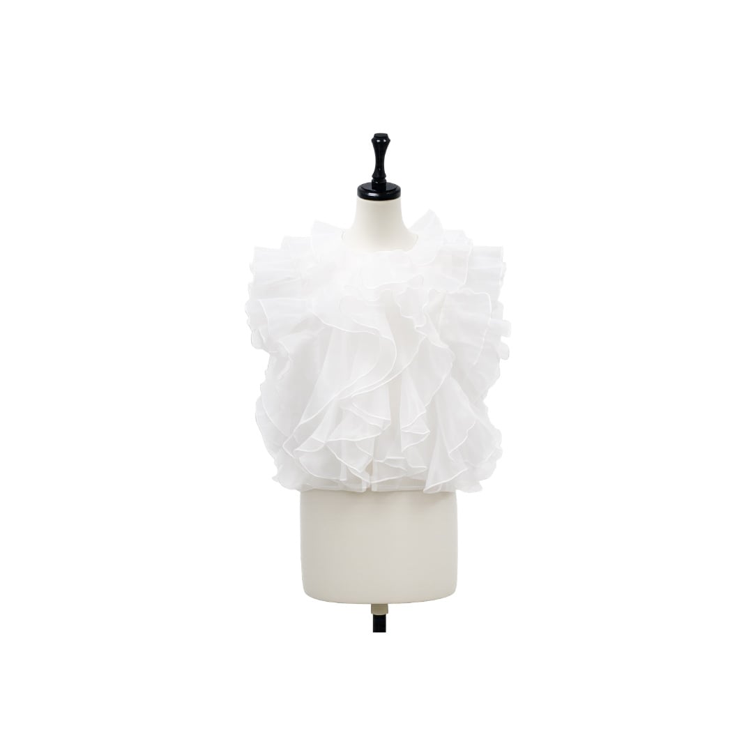Wave random frill 2way tops