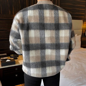 チェックシャギーニット　MT0080320