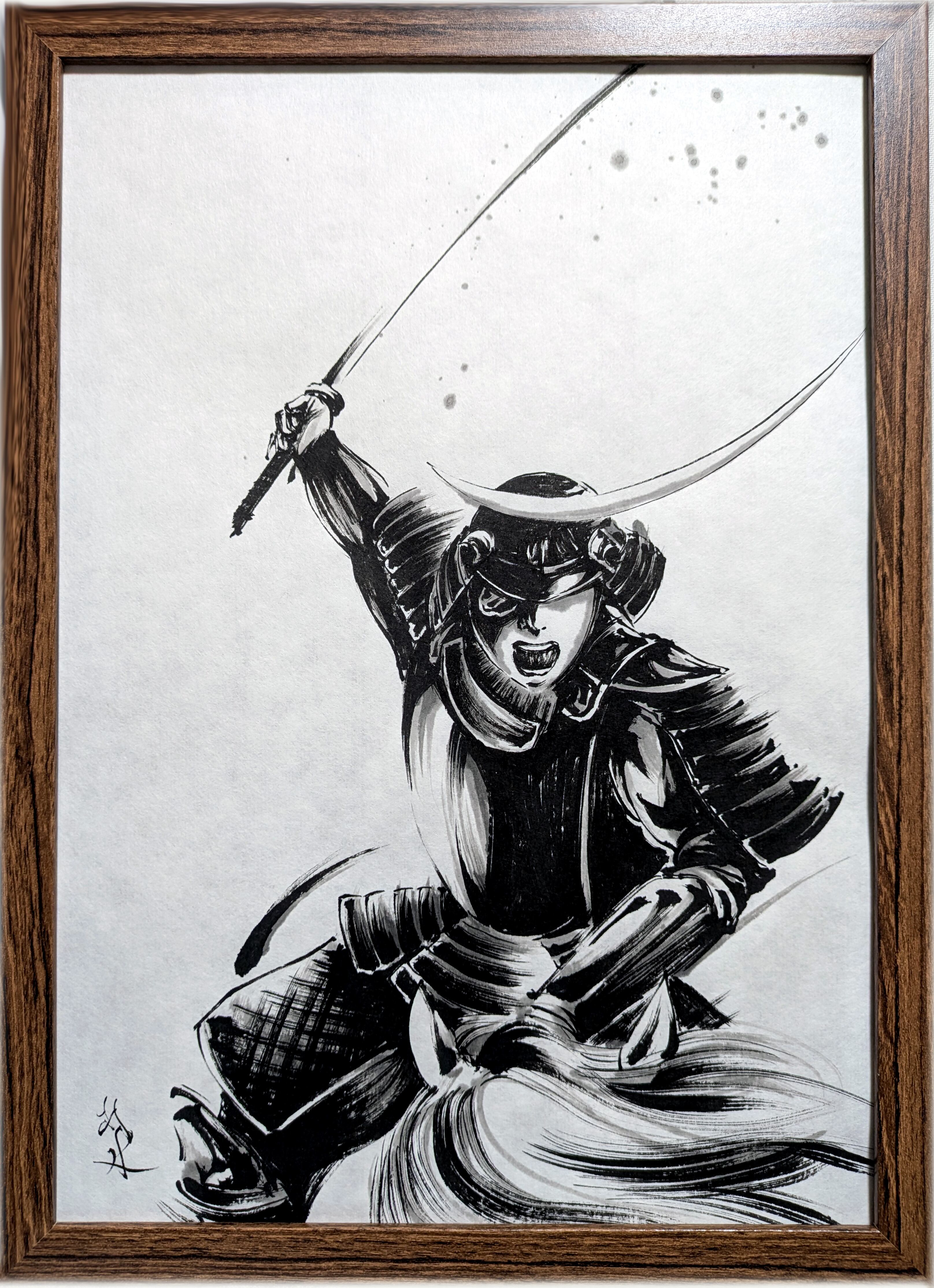 水墨画 | 手描き羽水