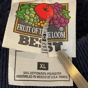 【FRUIT OF THE LOOM】USA製 スウェット トレーナー 無地 プレーン  XL ゆるだぼ アメリカ古着