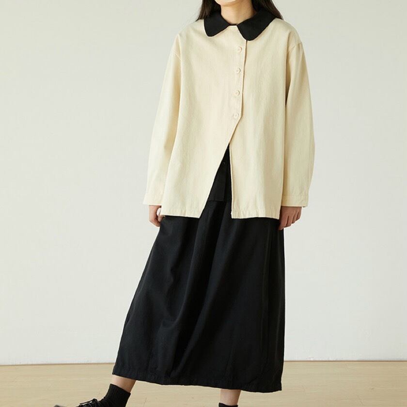 round neck asymmetrical jacket m0241