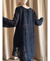 Wild Rose black sheer tunic-4712-5