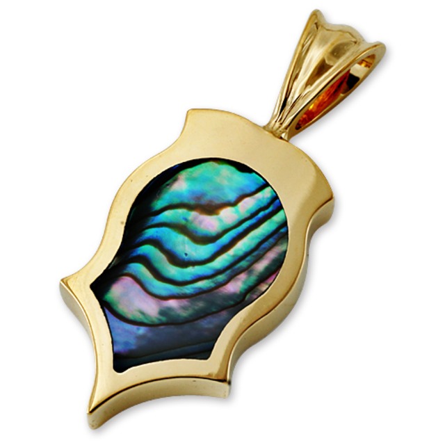 【STANLEY GUESS　スタンリーゲス　Pendant　ペンダント　ネックレス】18Kイエローゴールドスモールシェルギターペンダント/アバロン【送料無料】