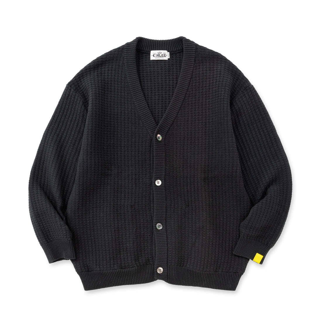 CALEE : ×EYYA KNIT BIG WAFFLE KNIT CARDIGAN | BRAT'S STORE