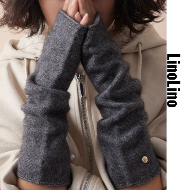 Fingerless Knit Arm Covers L00742