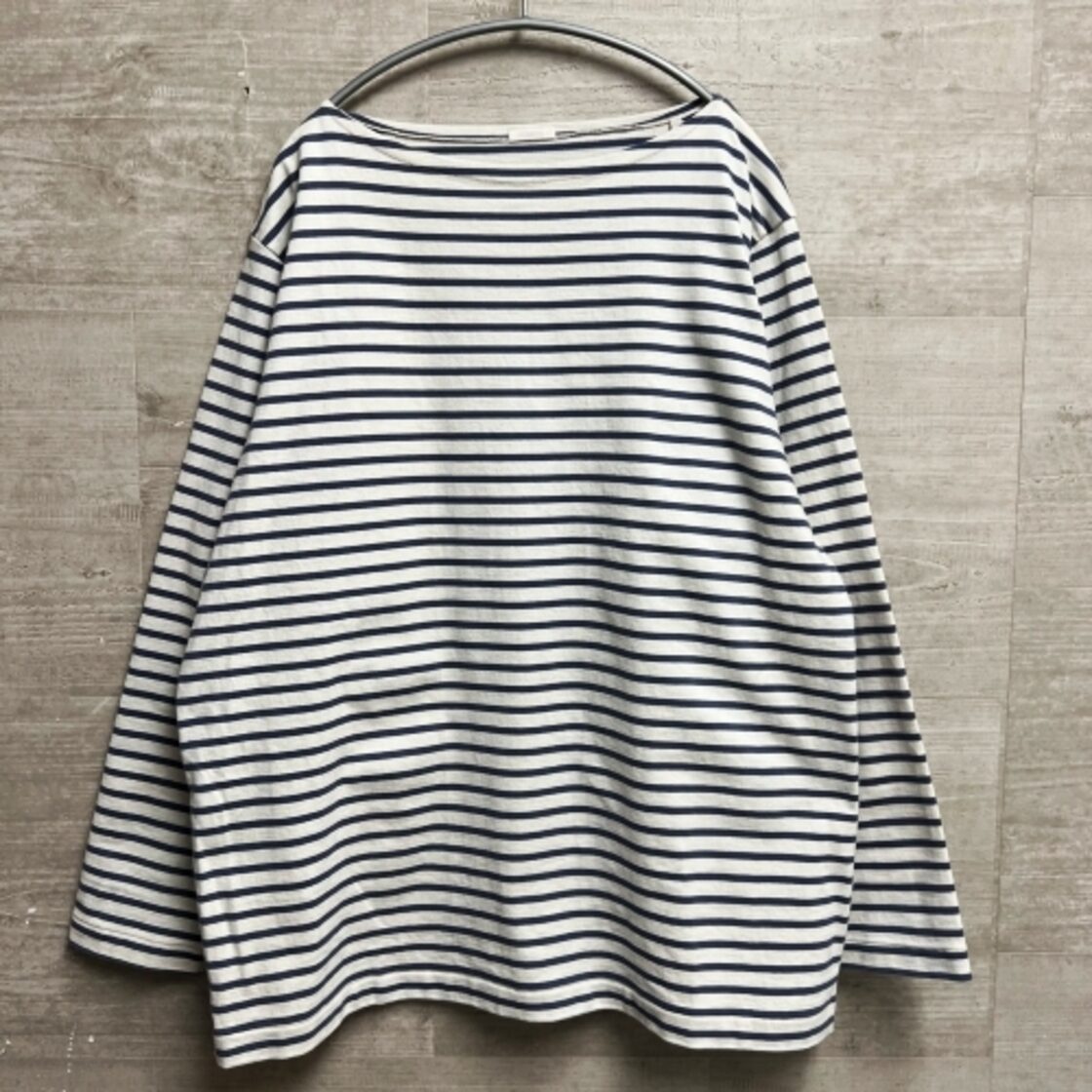 COMOLI コモリ T01-05017 21SS ボーダーボトルネック Tシャツ ホワイト 