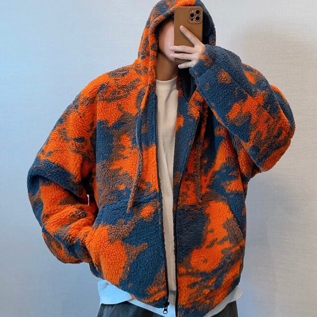 予約販売】ボアブルゾン アウター パーカー フード付き 総ボア