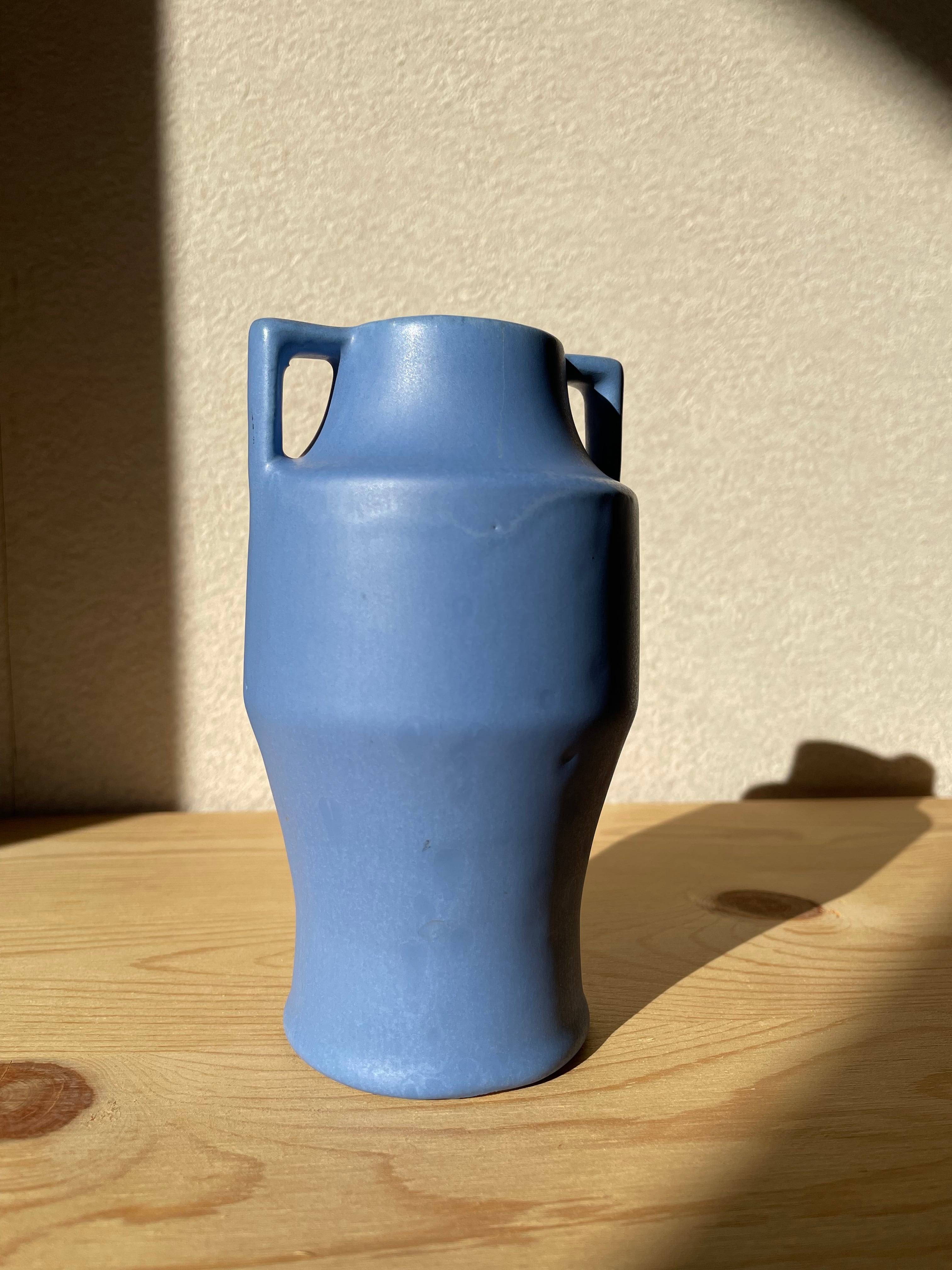 Vintage Zenith Blue Pottery Vase/ ヴィンテージ 陶器 花瓶 | hemm