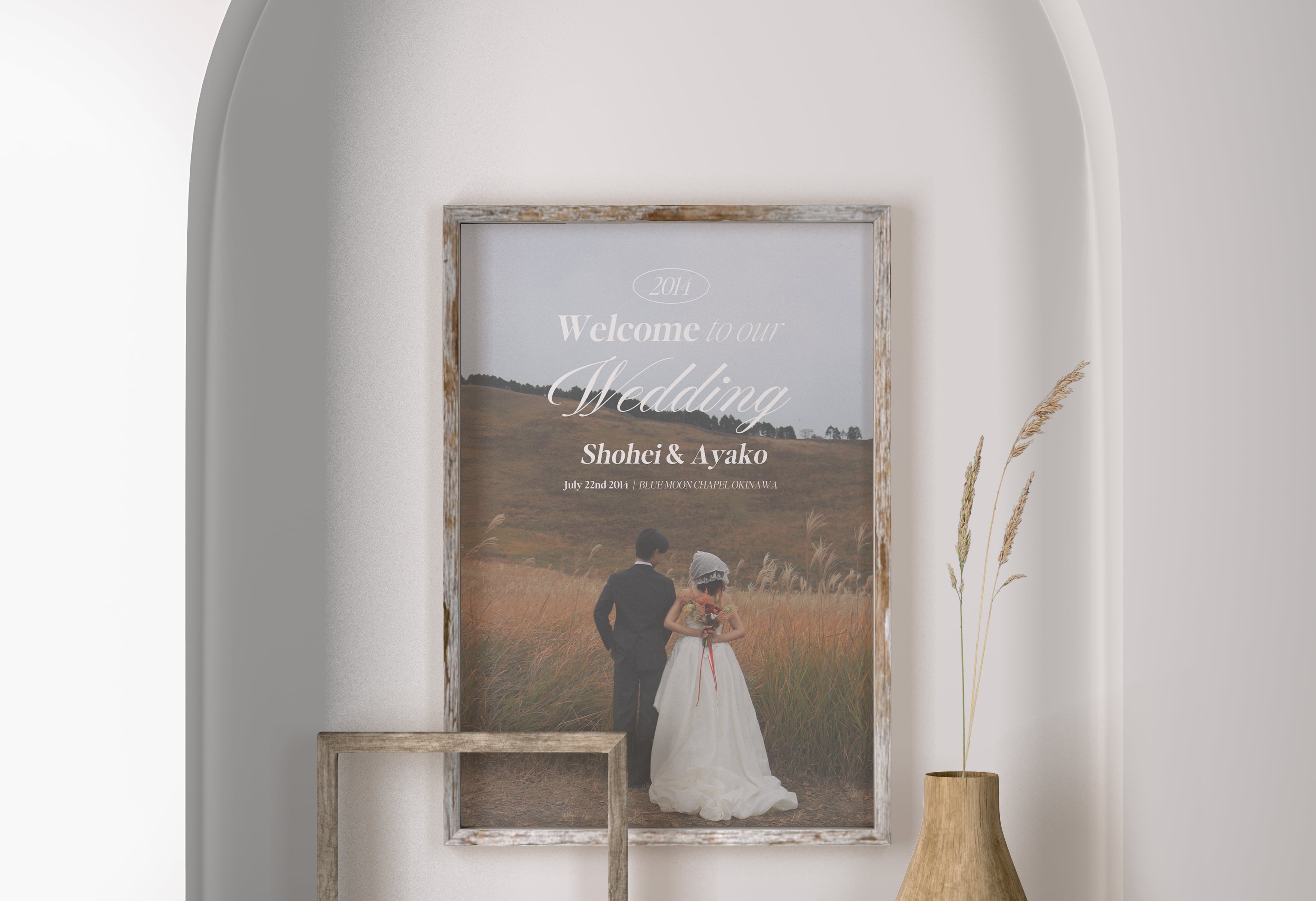 写真ウェルカムボード フォントmix【最安値!】結婚式 ウェディング