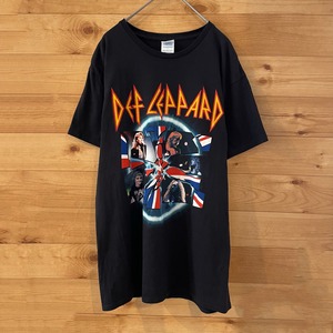 【DELTA】Def Leppard  バンドTシャツ フォトプリント ロゴ Mサイズ デフレパード ロックtシャツ US古着 アメリカ古着