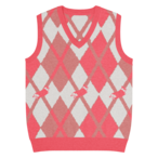WIGGLE ARGYLE Knit Vest　[T0098]