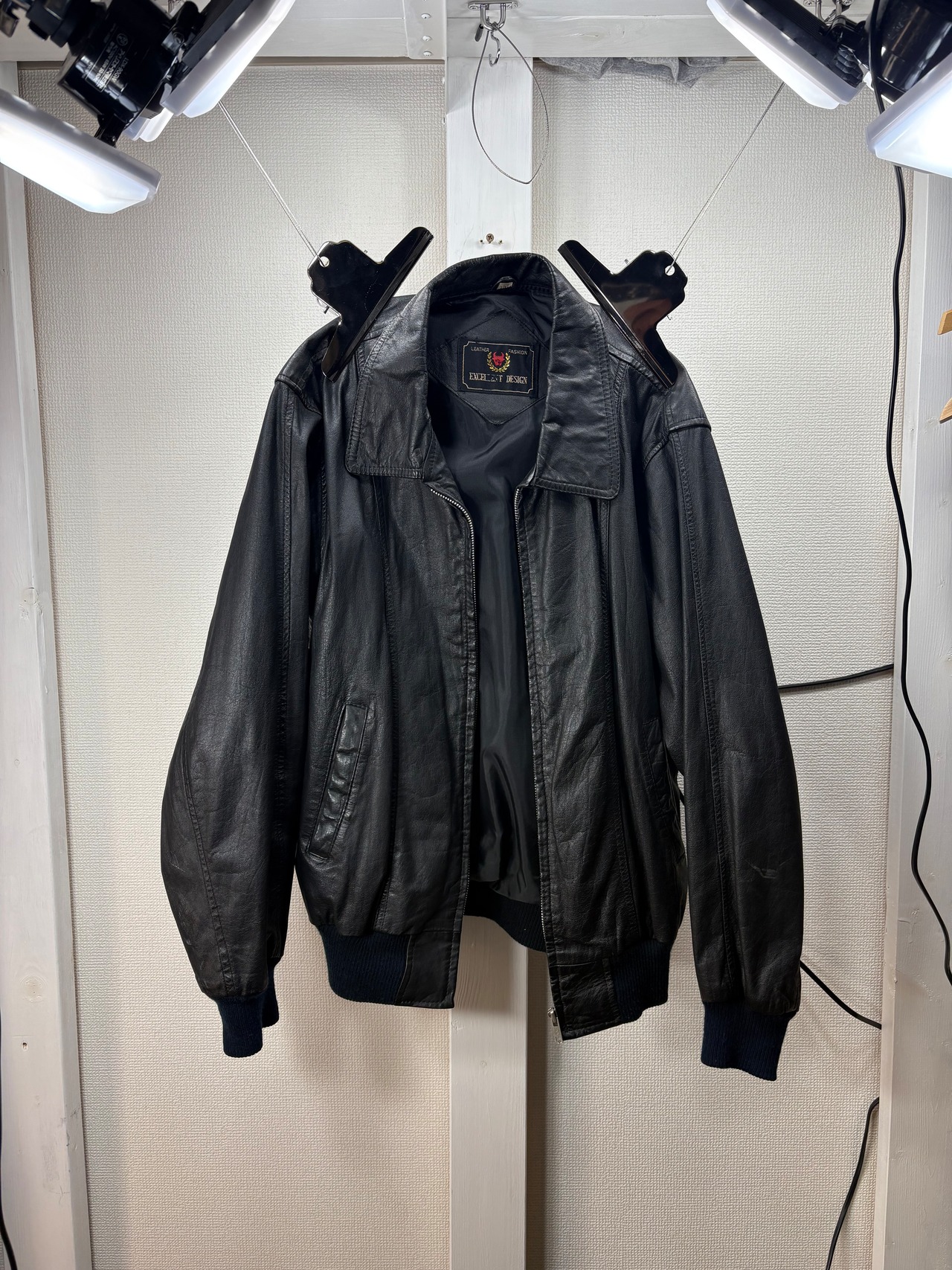 Short Length Light Leather Jacket