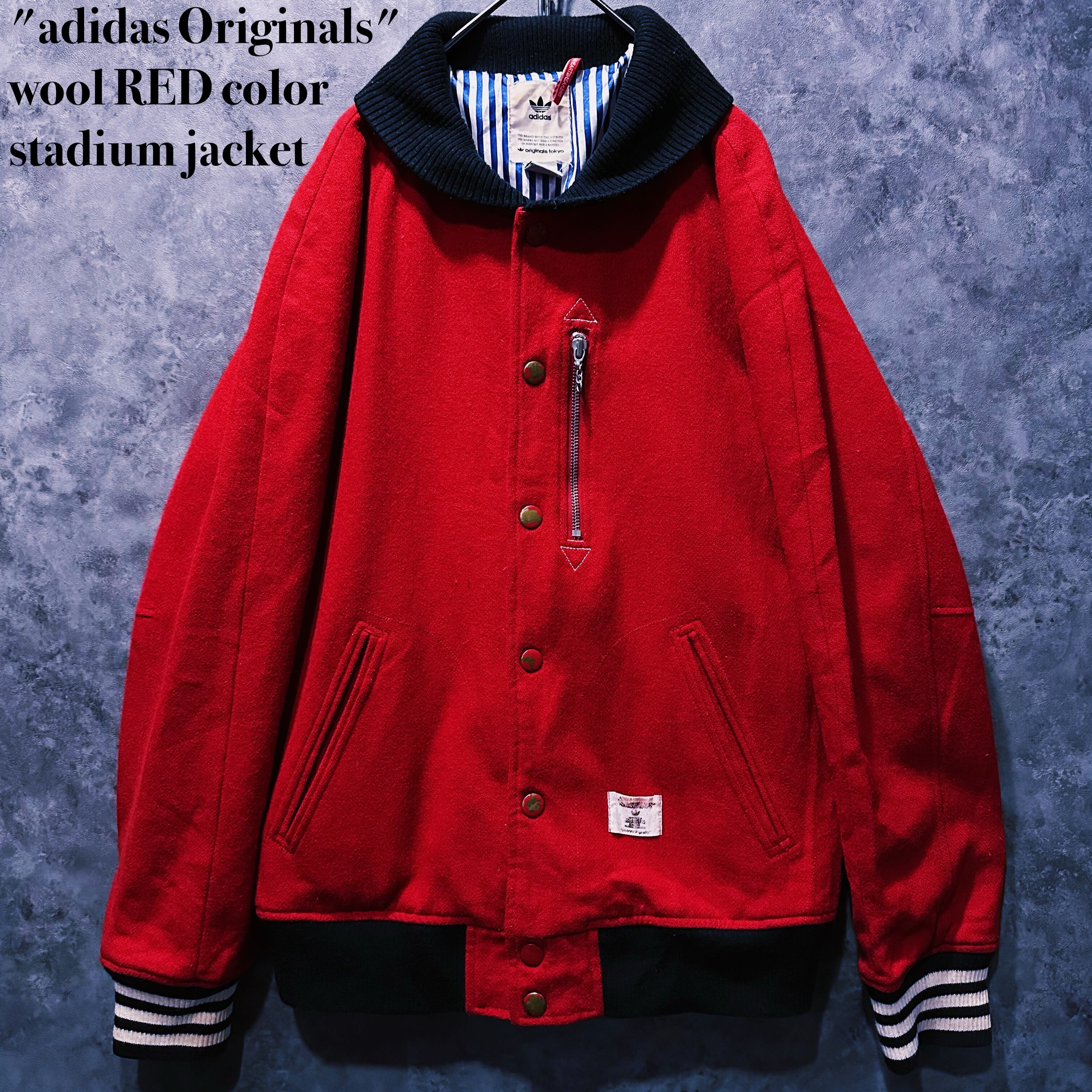 【doppio】"adidas Originals" wool RED color stadium jacket