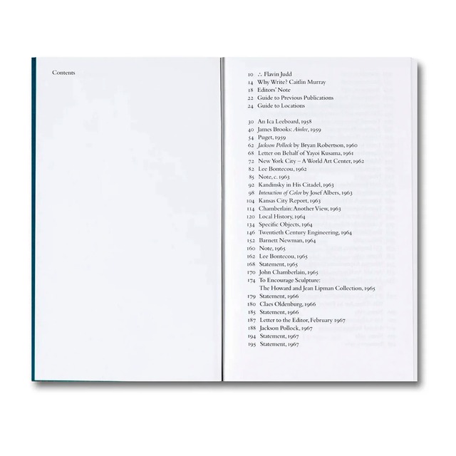 DONALD JUDD: WRITINGS